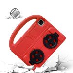 Wholesale Silicone Car Wheel Stand With Handle Shockproof Durable Protective Cover Case For Kids for iPad Air 5 [2022], iPad Air 4 [2020], iPad Pro 11 (2022 / 2021 / 2020) (Red)