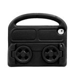 Wholesale Silicone Car Wheel Stand With Handle Shockproof Durable Protective Cover Case For Kids for Apple iPad 10.2 8th / 7th Gen [2020 / 2019] (Black)