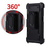 Wholesale Premium Armor Heavy Duty Kickstand Card Slot Case with Clip for Samsung Galaxy A12 (Black)