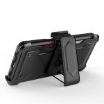 Wholesale Premium Armor Heavy Duty Kickstand Card Slot Case with Clip for Samsung Galaxy A22 5G (Black)