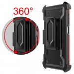 Wholesale Premium Armor Heavy Duty Kickstand Card Slot Case with Clip for Samsung Galaxy A22 5G (Black)