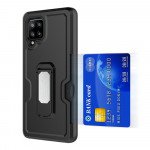 Wholesale Premium Armor Heavy Duty Kickstand Card Slot Case with Clip for Samsung Galaxy S22+ Plus 5G (Black)