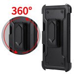 Wholesale Premium Armor Heavy Duty Kickstand Card Slot Case with Clip for Samsung Galaxy A52 5G (Black)