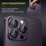 Wholesale Premium Guard Titanium Alloy HD Tempered Glass Camera Lens Protector for Apple iPhone 14 Pro, iPhone 14 Pro Max (Black)