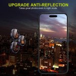 Wholesale Premium Guard Titanium Alloy HD Tempered Glass Camera Lens Protector for iPhone 14, iPhone 14 Plus (Silver)