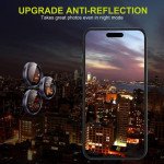 Wholesale Premium Guard Titanium Alloy HD Tempered Glass Camera Lens Protector for iPhone 14, iPhone 14 Plus (Purple)