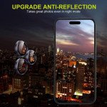 Wholesale Premium Guard Titanium Alloy HD Tempered Glass Camera Lens Protector for iPhone 14, iPhone 14 Plus (Red)