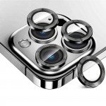 Premium Guard Titanium Alloy HD Tempered Glass Camera Lens Protector for iPhone 14, iPhone 14 Plus (Black)