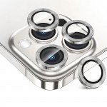 Premium Guard Titanium Alloy HD Tempered Glass Camera Lens Protector for iPhone 14, iPhone 14 Plus (Silver)