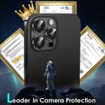 Wholesale Premium Guard Titanium Alloy HD Tempered Glass Camera Lens Protector for Apple iPhone 15 Pro, iPhone 15 Pro Max (Black)