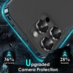 Wholesale Premium Guard Titanium Alloy HD Tempered Glass Camera Lens Protector for Apple iPhone 15 Pro, iPhone 15 Pro Max (Blue)