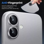 Wholesale Premium Guard Titanium Alloy HD Tempered Glass Camera Lens Protector for Apple iPhone 16, iPhone 16 Plus (Clear)