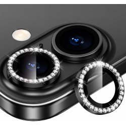 Premium Diamond Glitter HD Tempered Glass Camera Lens Protector Ring Anti-Scratch Protection Shield for Apple iPhone 17, 16, iPhone 16 Plus (Black) Premium Diamond Glitter HD Tempered Glass Camera Lens Protector Ring Anti-Scratch Protection Shield for Apple iPhone 17, 16, iPhone 16 Plus (Black)