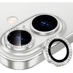 Premium Diamond Glitter HD Tempered Glass Camera Lens Protector Ring Anti-Scratch Protection Shield for Apple iPhone 17, 16, iPhone 16 Plus (Silver) Premium Diamond Glitter HD Tempered Glass Camera Lens Protector Ring Anti-Scratch Protection Shield for Apple iPhone 17, 16, iPhone 16 Plus (Silver)