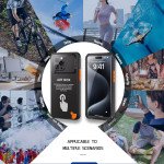 Wholesale Waterproof Phone Case Size XL with Lanyard Strap – Clear View Design for Water Photography & Outdoor Activities (Black)