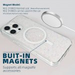 Wholesale Colorful Glitter Sparkle Design Clear Transparent Shockproof Magsafe Compatible Magnetic Ring Phone Case for Apple iPhone 16 Pro Max (Silver)