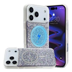 Colorful Glitter Sparkle Design Clear Transparent Shockproof Magsafe Compatible Magnetic Ring Phone Case for Apple iPhone 17 Pro Max (Purple) Colorful Glitter Sparkle Design Clear Transparent Shockproof Magsafe Compatible Magnetic Ring Phone Case for Apple iPhone 17 Pro Max (Purple)