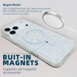 Wholesale Colorful Glitter Sparkle Design Clear Transparent Shockproof Magsafe Compatible Magnetic Ring Phone Case for Apple iPhone 17 Pro Max (Silver)