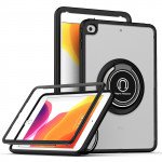 Wholesale Clear Armor Hybrid 360 Ring Stand Protection Case With Stylus Pen Slot for Apple iPad Air 4 10.9 (2020) / iPad Pro 11 (2018 / 2020 / 2021) (Black)