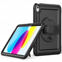 Full Body Heavy Duty 3-Layer Protection Tablet Case with 360° Rotating Kickstand and Hand Strap for Apple iPad 11 A16 (2025) / iPad 10.9 (2022) (Black) Full Body Heavy Duty 3-Layer Protection Tablet Case with 360° Rotating Kickstand and Hand Strap for Apple iPad 11 A16 (2025) / iPad 10.9 (2022) (Black)