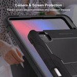Wholesale Heavy Duty Full Body Shockproof Protection Kickstand Hybrid Tablet Case Cover for Apple iPad Pro 11 (2024) (Black)