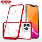 Strong Crystal Clear Slim Hard Bumper Protective Case for Apple iPhone 13 Pro Max (Red)