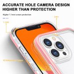 Wholesale Strong Crystal Clear Slim Hard Bumper Protective Case for Apple iPhone 13 [6.1] / 16e (Purple)