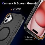 Wholesale Heavy Duty Rugged Guardian Defender Armor Protection Magsafe Case for Apple iPhone 16 (Black)
