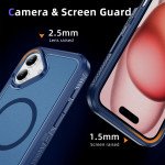 Wholesale Heavy Duty Rugged Guardian Defender Armor Protection Magsafe Case for Apple iPhone 16 (Blue)
