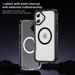 Wholesale Heavy Duty Rugged Guardian Defender Armor Protection Magsafe Case for Apple iPhone 16 (Clear)