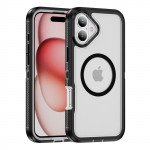 Wholesale Heavy Duty Rugged Guardian Defender Armor Protection Magsafe Case for Apple iPhone 16 (Clear)