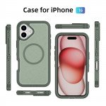 Wholesale Heavy Duty Rugged Guardian Defender Armor Protection Magsafe Case for Apple iPhone 16 (Green)