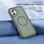 Wholesale Heavy Duty Rugged Guardian Defender Armor Protection Magsafe Case for Apple iPhone 16 (Green)