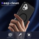 Wholesale Heavy Duty Rugged Guardian Defender Armor Protection Magsafe Case for Apple iPhone 16 Plus (Black)