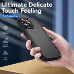 Wholesale Heavy Duty Strong Armor Hybrid Trailblazer Case Cover for Apple iPhone 16 Pro Max (Black)