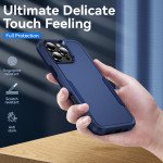 Wholesale Heavy Duty Strong Armor Hybrid Trailblazer Case Cover for Apple iPhone 16 Pro Max (Navy Blue)