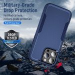 Wholesale Heavy Duty Strong Armor Hybrid Trailblazer Case Cover for Apple iPhone 16 Pro Max (Navy Blue)