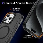 Wholesale Heavy Duty Rugged Guardian Defender Armor Protection Magsafe Case for Apple iPhone 16 Pro Max (Black)