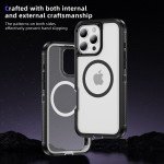 Wholesale Heavy Duty Rugged Guardian Defender Armor Protection Magsafe Case for Apple iPhone 16 Pro Max (Clear)