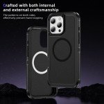 Wholesale Heavy Duty Rugged Guardian Defender Armor Protection Magsafe Case for Apple iPhone 16 Pro (Black)