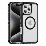 Wholesale Heavy Duty Rugged Guardian Defender Armor Protection Magsafe Case for Apple iPhone 16 Pro (Clear)