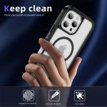 Wholesale Heavy Duty Rugged Guardian Defender Armor Protection Magsafe Case for Apple iPhone 16 Pro (Clear)
