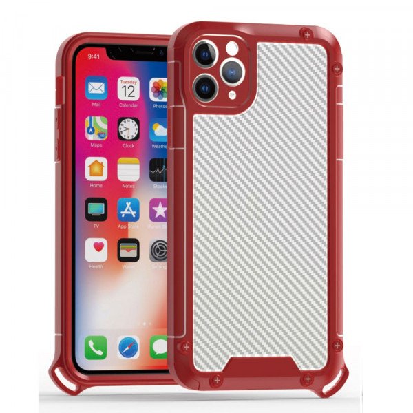 Wholesale Tuff Bumper Edge Shield Protection Armor Case for Apple iPhone 11 [6.1] (Red)
