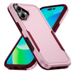 Heavy Duty Strong Armor Hybrid Trailblazer Case Cover for Apple iPhone 16 (Pink) Heavy Duty Strong Armor Hybrid Trailblazer Case Cover for Apple iPhone 16 (Pink)