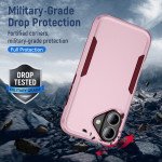 Wholesale Heavy Duty Strong Armor Hybrid Trailblazer Case Cover for Apple iPhone 16 (Pink)