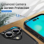 Wholesale Heavy Duty Strong Armor Hybrid Trailblazer Case Cover for Apple iPhone 16 Plus (Black)