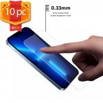 Wholesale 10pc Transparent Tempered Glass Screen Protector for iPhone 14 Pro [6.1] (Clear)