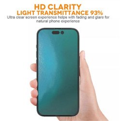 HD Tempered Glass Full Edge Protection Screen Protector for iPhone 14 Pro [6.1] (Clear)