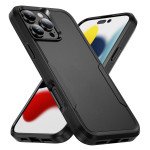 Wholesale Heavy Duty Strong Armor Hybrid Trailblazer Case Cover for Apple iPhone 16 Pro (Black)