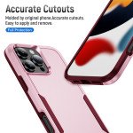 Wholesale Heavy Duty Strong Armor Hybrid Trailblazer Case Cover for Apple iPhone 16 Pro (Pink)